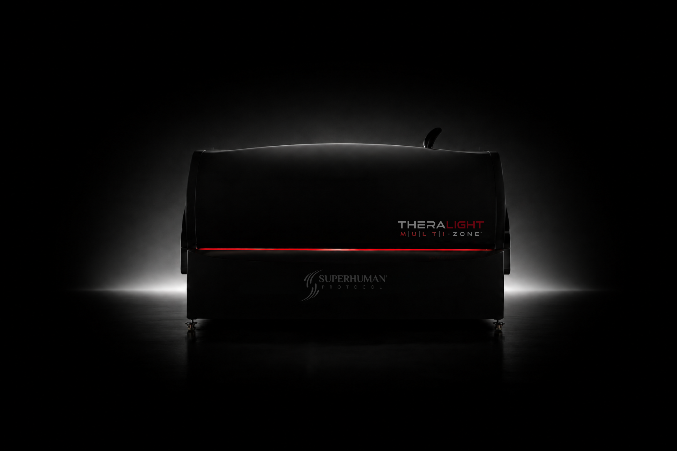 TheraLight Multi-Zone bed revealed by a single red seam of light