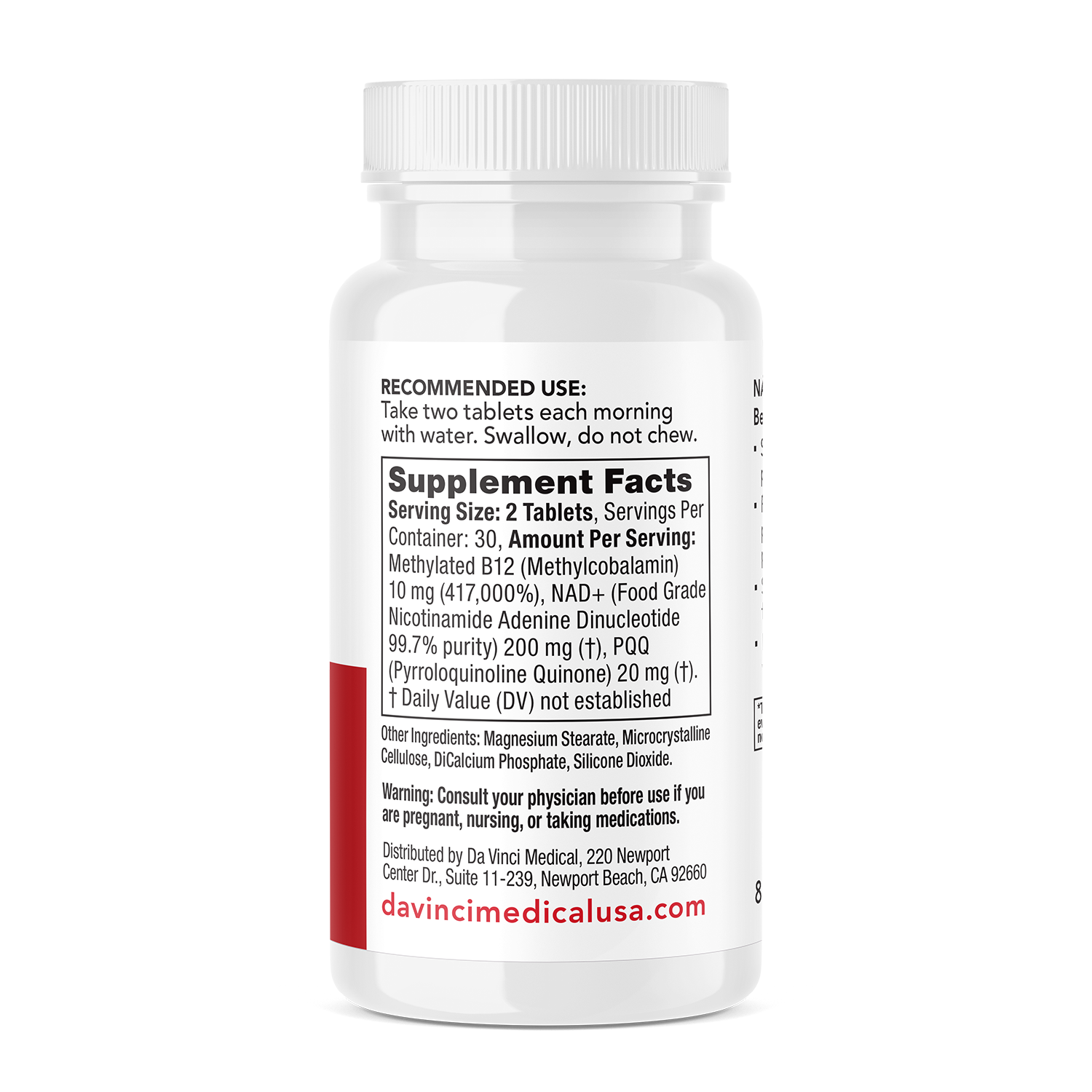 NAD+ Mito-Boost Supplement with PQQ & Methylated B12 | 60 Capsules