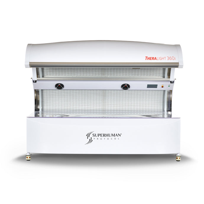 TheraLight 360i red light therapy bed on a white background
