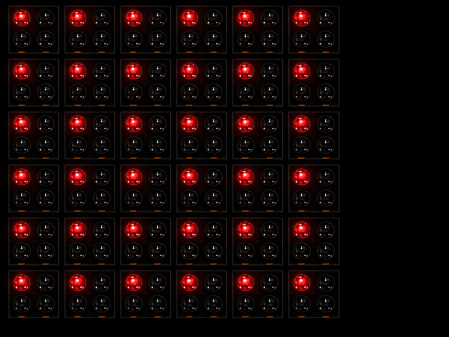 Illuminated repeating array of Multi-Zone LED clusters
