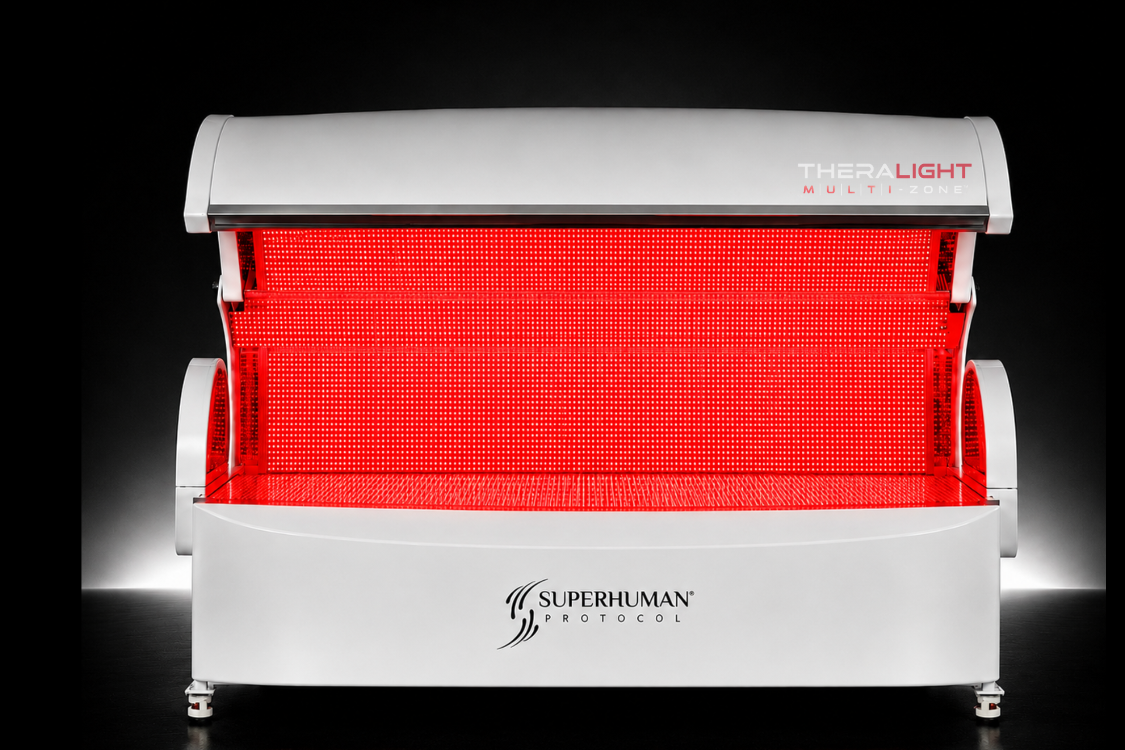 TheraLight Multi-Zone bed illuminated at full 4,200-watt output